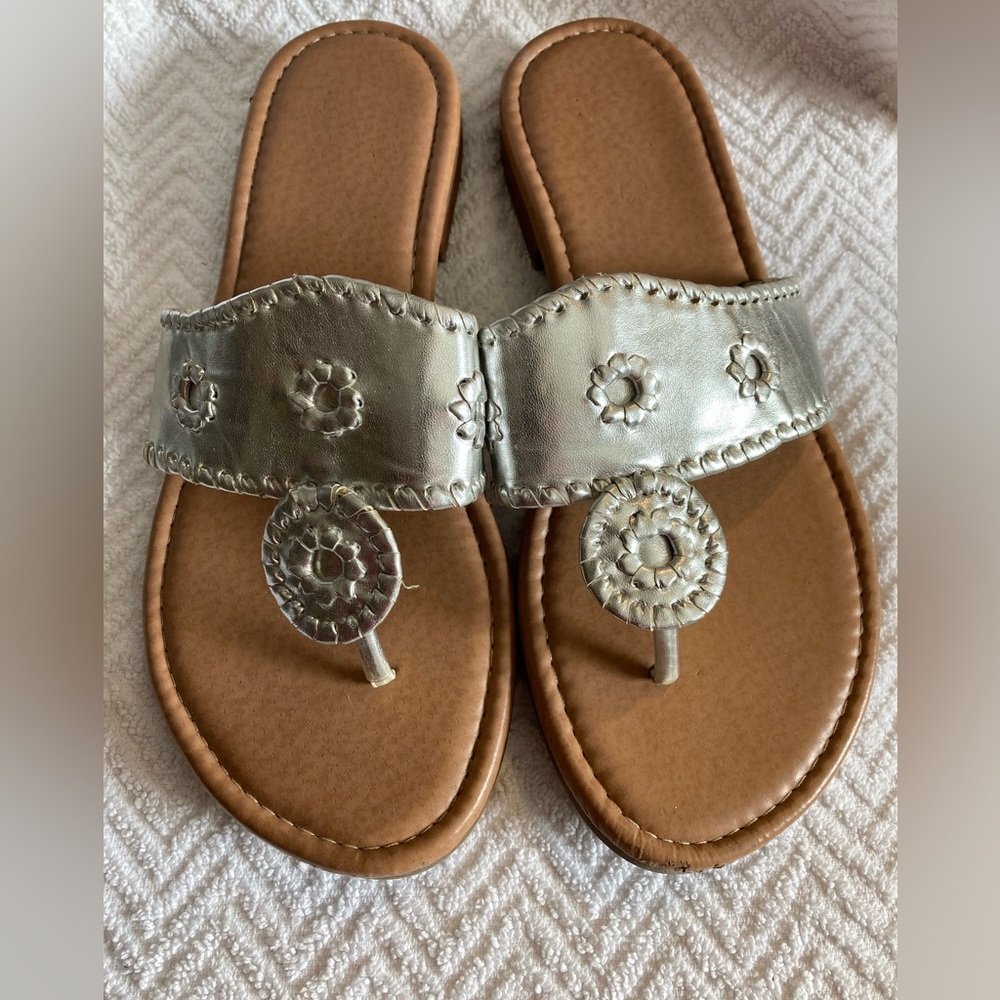 PALMS silver sandals